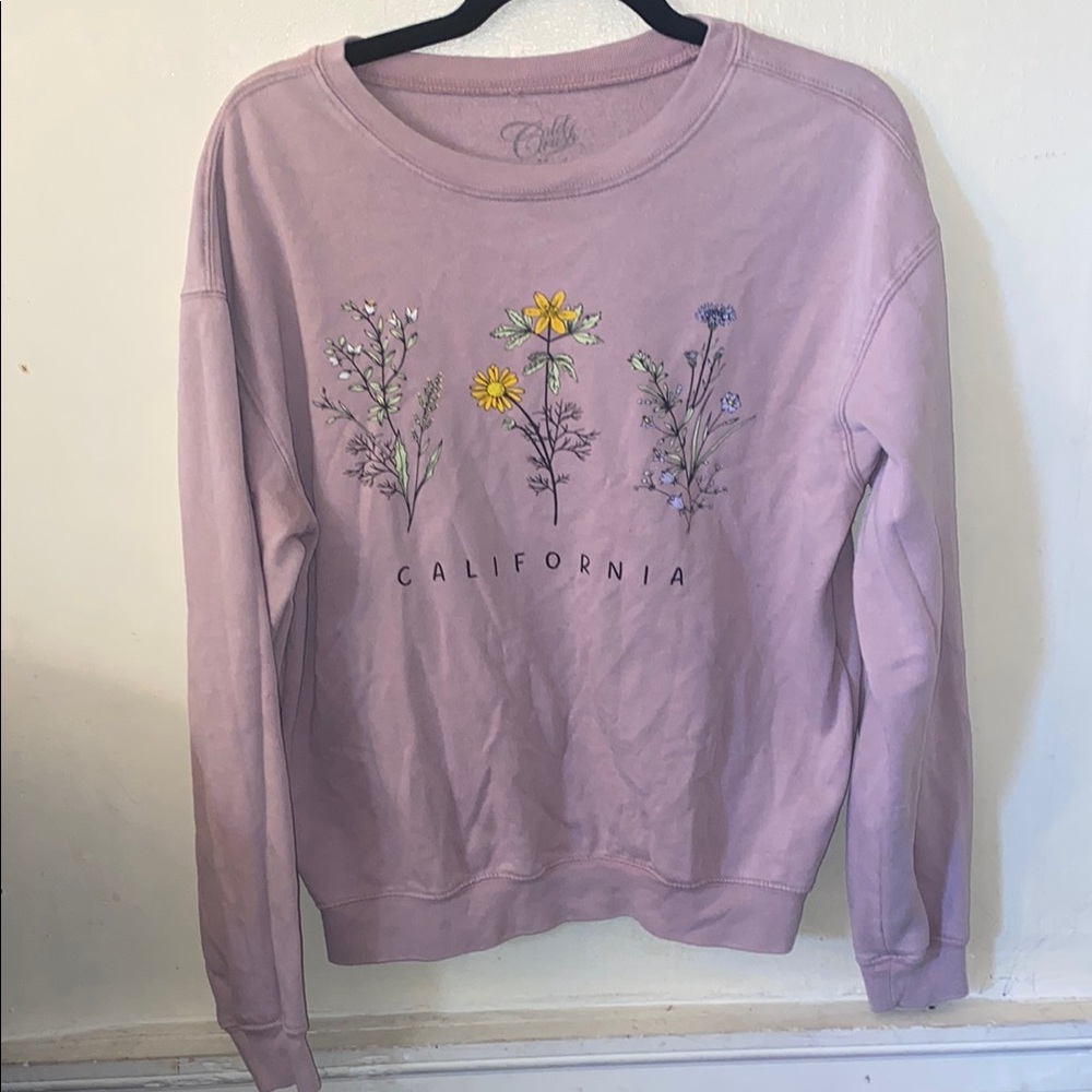 Pink Floral Sweatshirt